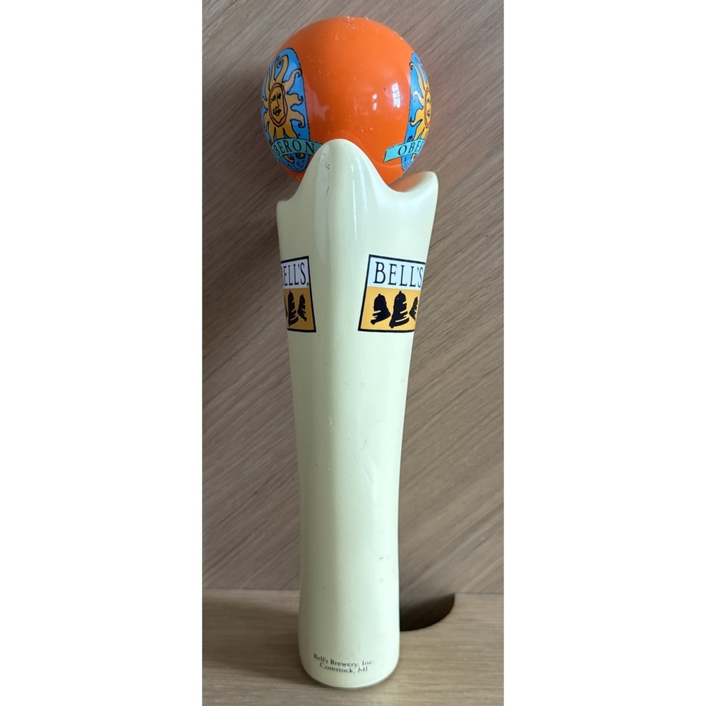 Official Bell's Brewery Oberon Ale Beer Tap Handle Bone & Ball Removable Topper